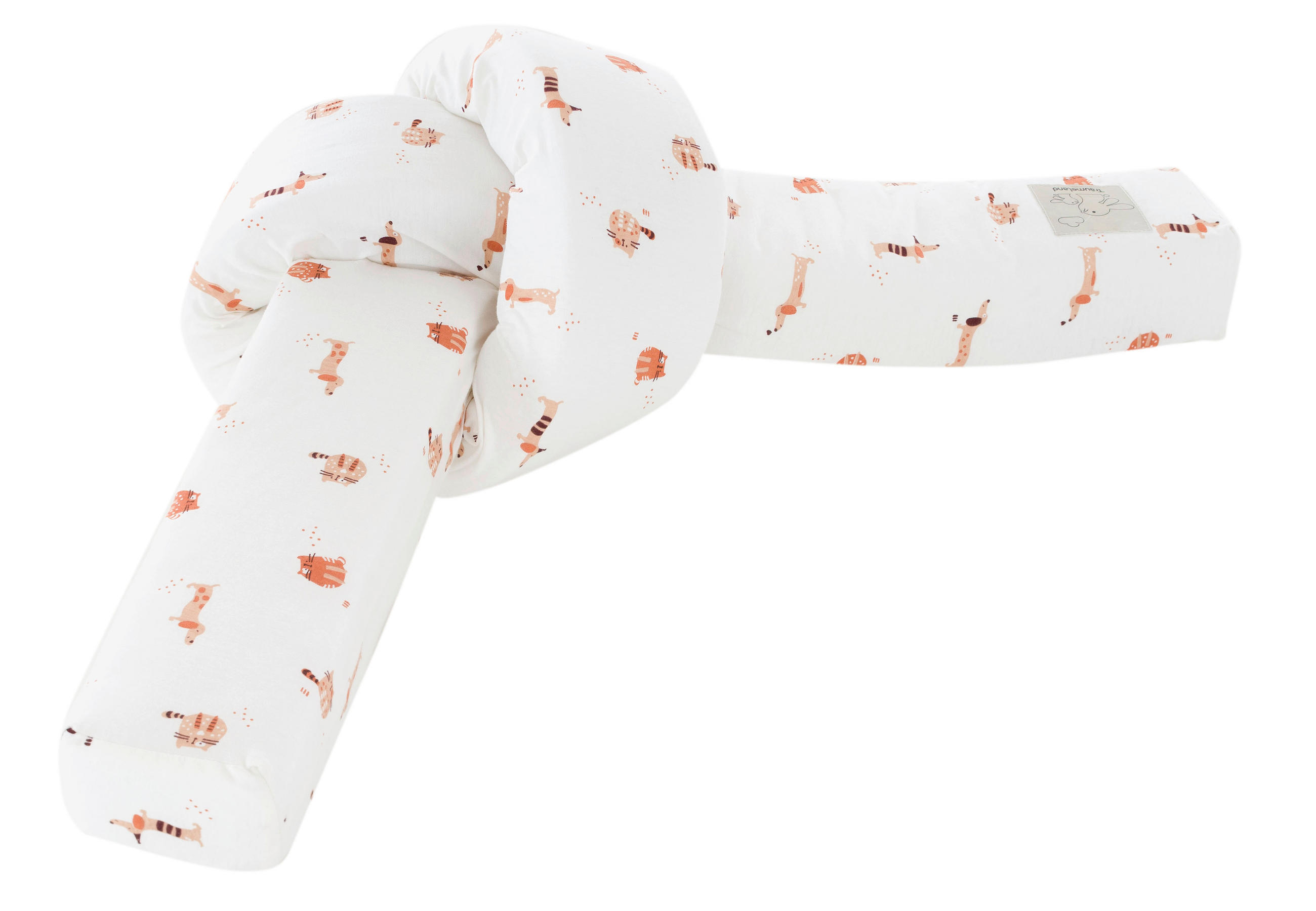 NESTCHENSCHLANGE Dinolino    - Altrosa/Weiß, Basics, Textil (200cm) - Träumeland