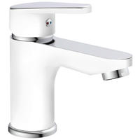 WASCHTISCHARMATUR 34710  - Chromfarben/Weiß, Basics, Metall (5/14/14,5cm) - Schütte