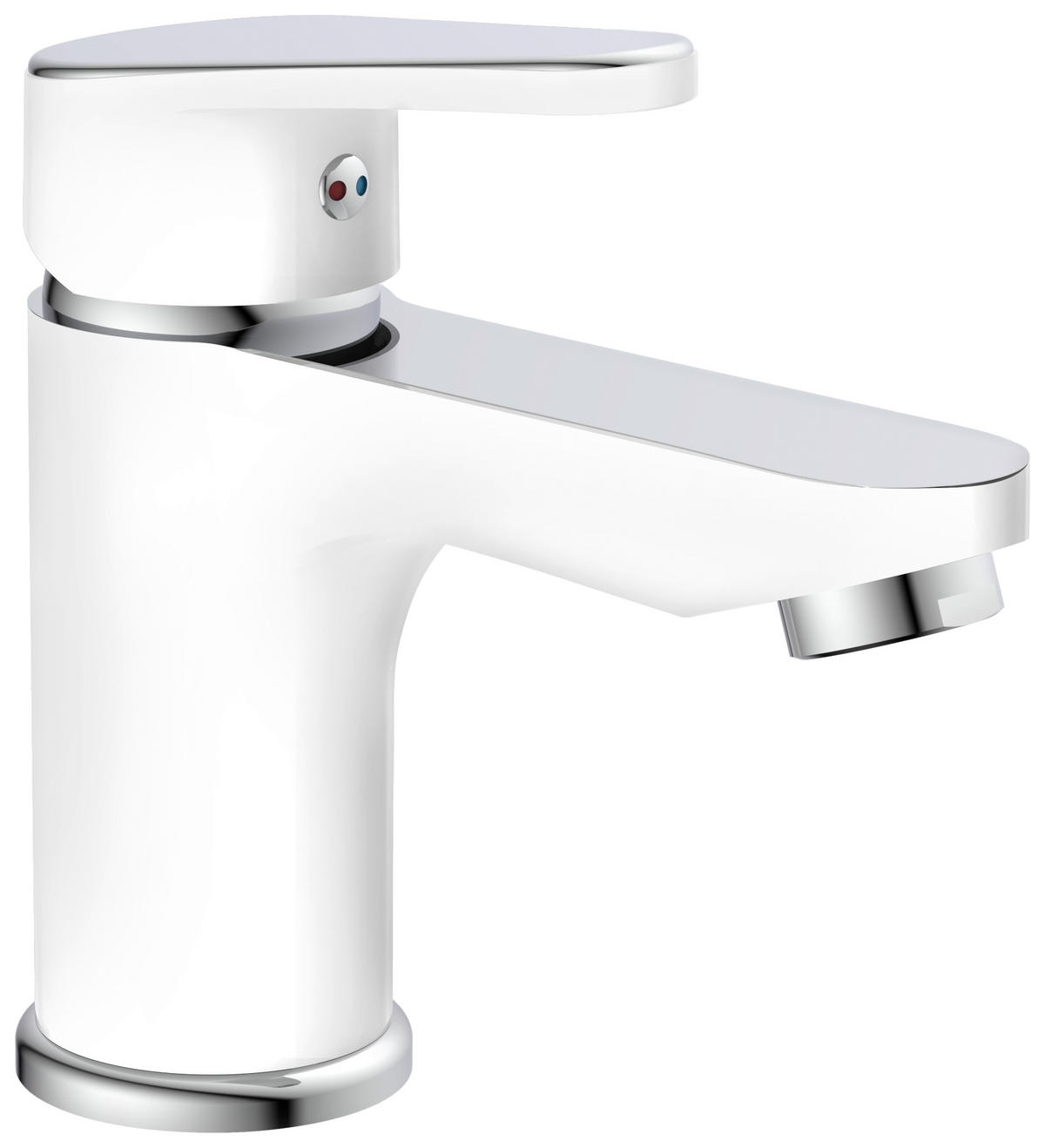 WASCHTISCHARMATUR 34710  - Chromfarben/Weiß, Basics, Metall (5/14/14,5cm) - Schütte