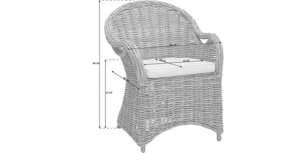 STUHL  - Creme/Grauweiß, Trend, Holz/Textil (64/88/56cm) - Landscape