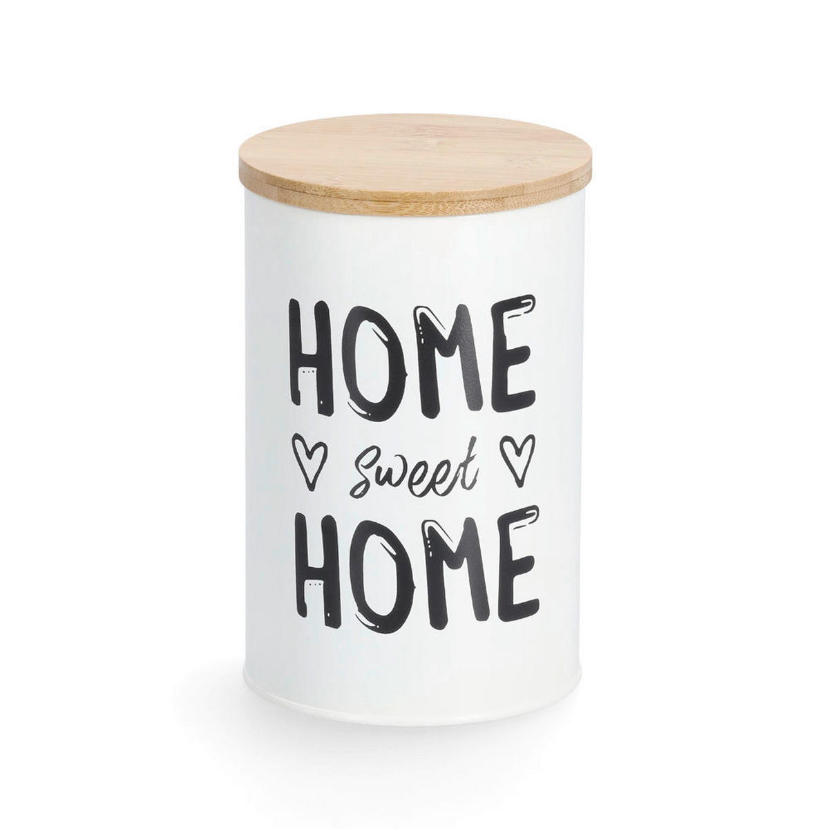 VORRATSDOSE  - Weiß, Basics, Holz/Metall (10,2/10,2/16cm) - Zeller Present