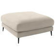 HOCKER in Textil Beige  - Beige/Schwarz, Design, Textil/Metall (120/43/90cm) - Dieter Knoll