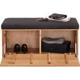 GARDEROBENBANK 90/45/38 cm  - Eichefarben/Anthrazit, Natur, Holz/Textil (90/45/38cm) - Waldwelt