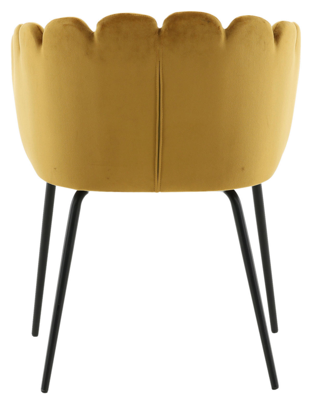 STUHL Samt Gelb  - Gelb, Design, Textil/Metall (61/76.56/54cm) - Livetastic