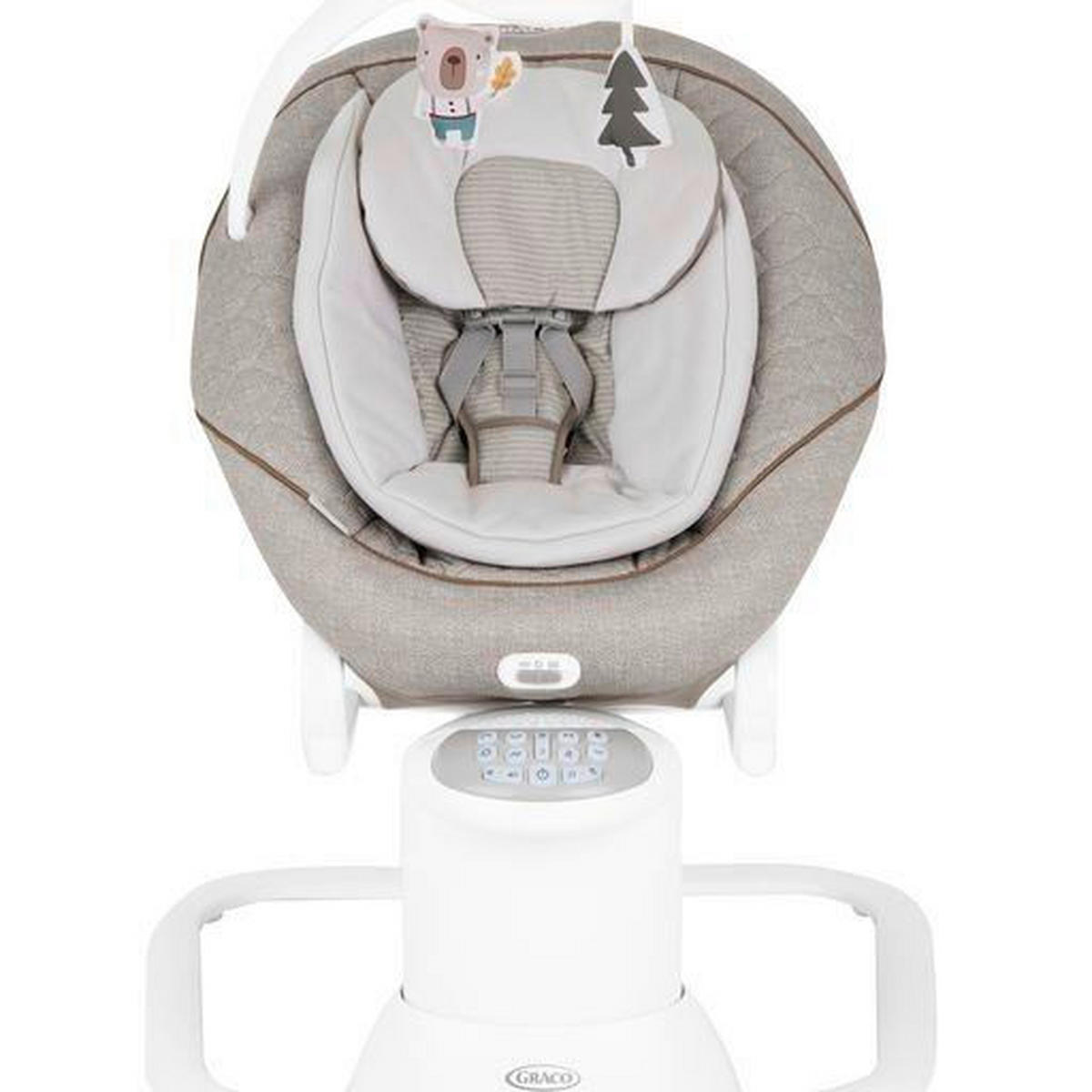SCHAUKELWIPPE All Ways Soother Silberfarben   - Beige/Silberfarben, Basics, Textil/Metall (72,5/65,2/81cm) - Graco