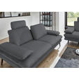 3-SITZER-SOFA in Velours Silberfarben  - Beige/Silberfarben, Design, Textil/Metall (222/89/104cm) - Dieter Knoll