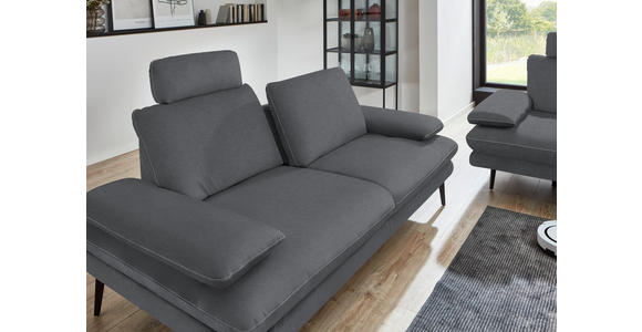 3-SITZER-SOFA in Velours Silberfarben - Beige/Silberfarben, Design, Textil/Metall (222/89/104cm) - Dieter Knoll