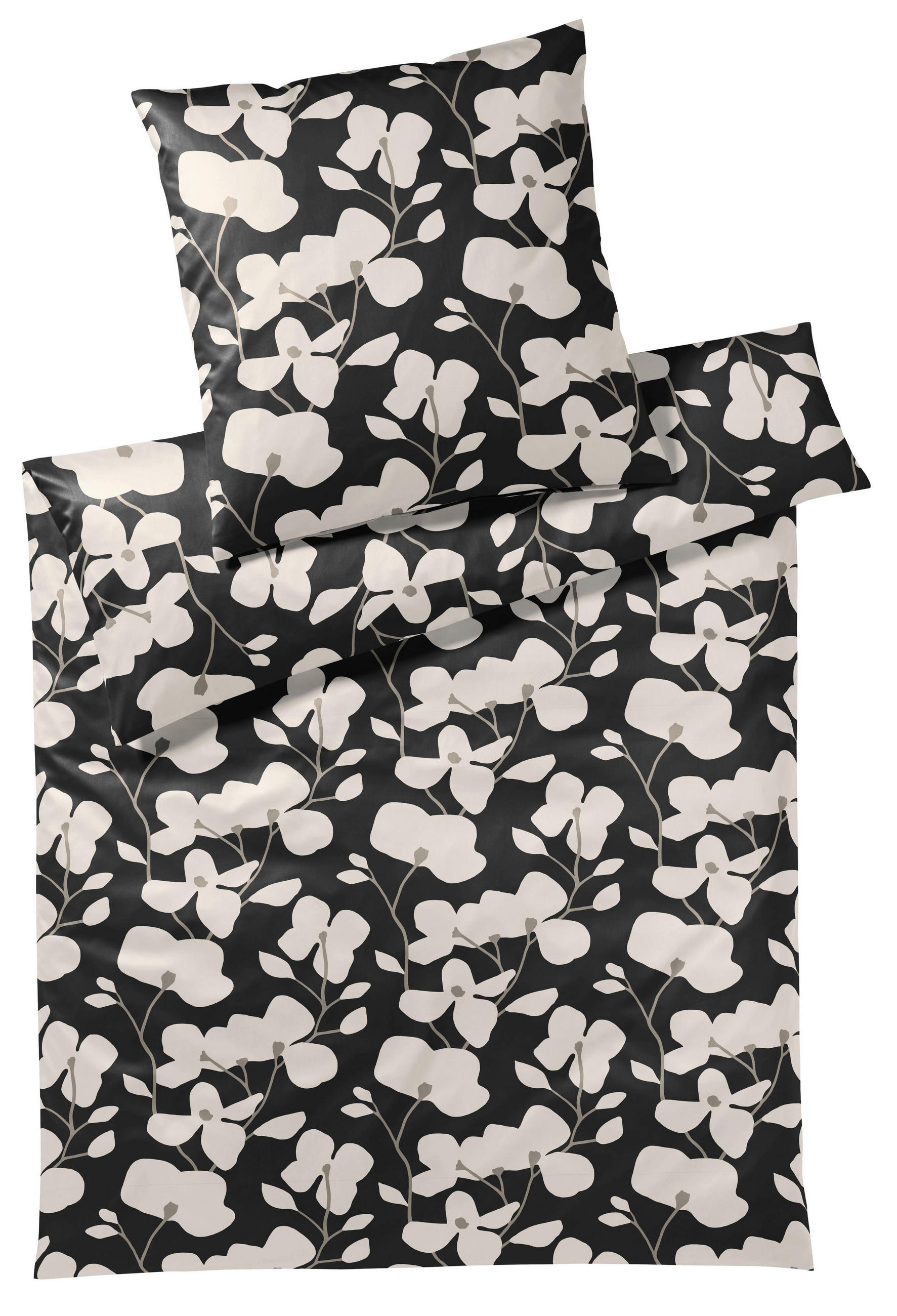 BETTWÄSCHE Twine Perkal 155/220 cm  - Schwarz, Basics, Textil (155/220cm) - Yes for bed