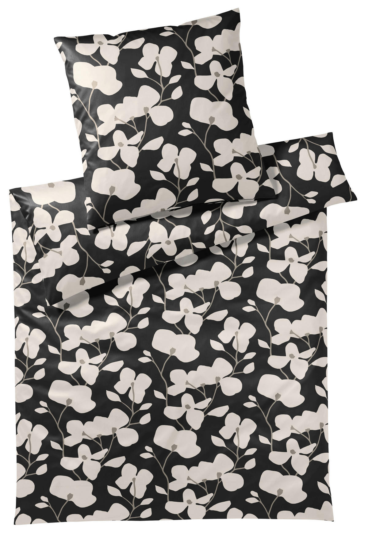 BETTWÄSCHE Twine Perkal 155/220 cm  - Schwarz, Basics, Textil (155/220cm) - Yes for bed