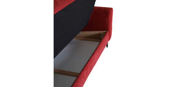 SCHLAFSOFA Morton  in Flachgewebe Rot  - Rot/Schwarz, KONVENTIONELL, Textil/Metall (230/84/95cm) - Xora