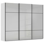 SCHWEBETÜRENSCHRANK  in Grau  - Schwarz/Grau, KONVENTIONELL, Glas/Holzwerkstoff (242/223/68cm) - Novel