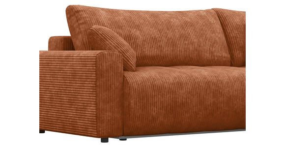 ECKSOFA  in Webstoff Orange  - Schwarz/Orange, KONVENTIONELL, Kunststoff/Textil (270/192cm) - Carryhome