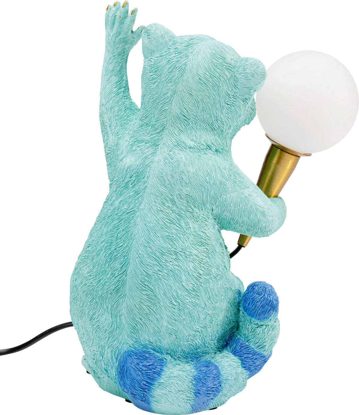 TISCHLEUCHTE Raccoon 38,5/49,5/33,5 cm  - Türkis/Goldfarben, LIFESTYLE, Kunststoff/Metall (38,5/49,5/33,5cm) - Kare-Design