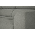 ECKSOFA in Struktur Hellgrau 205/280 cm - Hellgrau/Schwarz, Design, Textil/Metall (205/280cm) - Xora