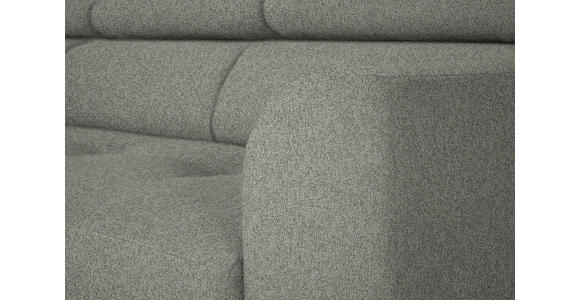ECKSOFA in Struktur Hellgrau 205/280 cm - Hellgrau/Schwarz, Design, Textil/Metall (205/280cm) - Xora