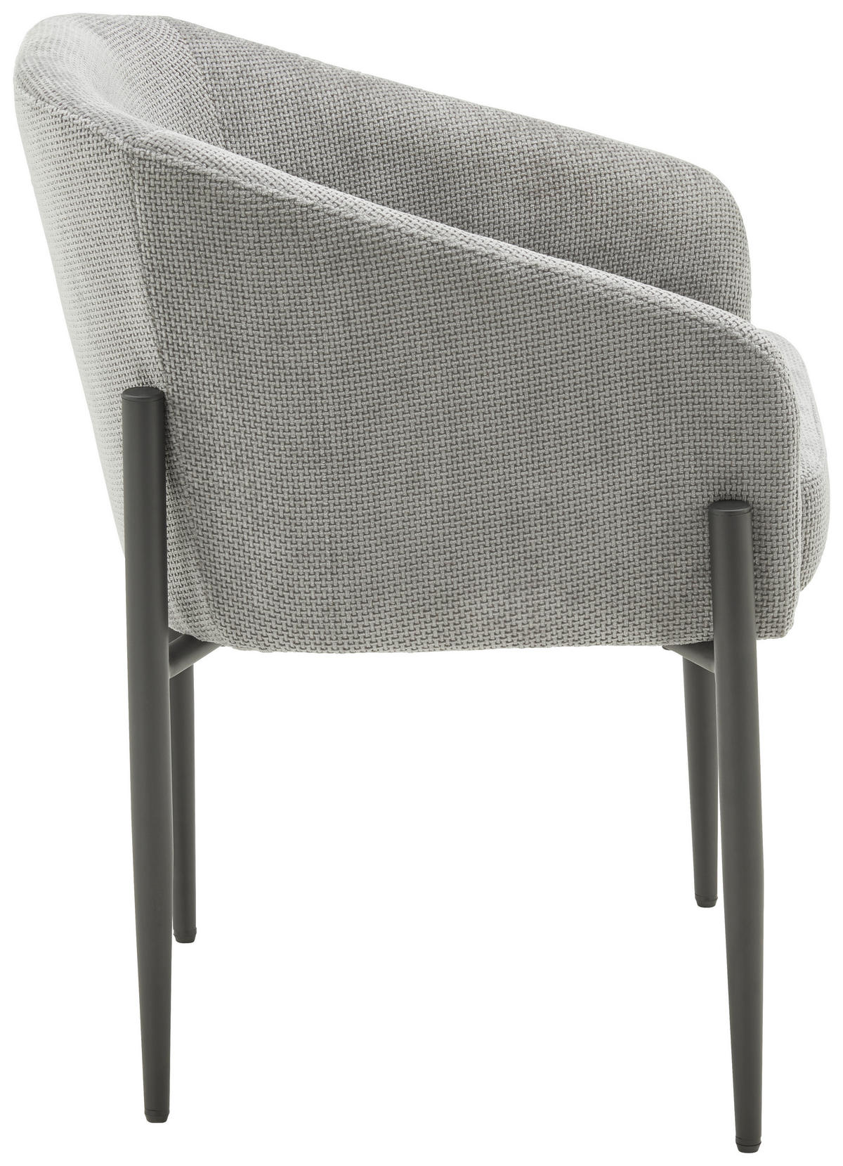 ŽIDLE S PODRUČKAMI, železo, tkaná látka, šedá, černá - šedá/černá, Lifestyle, kov/textil (57/78/61cm) - MID.YOU