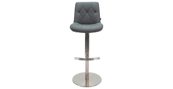 BARHOCKER in Metall, Textil Grau - Edelstahlfarben/Grau, Design, Textil/Metall (44/86-111/54,5cm) - Novel