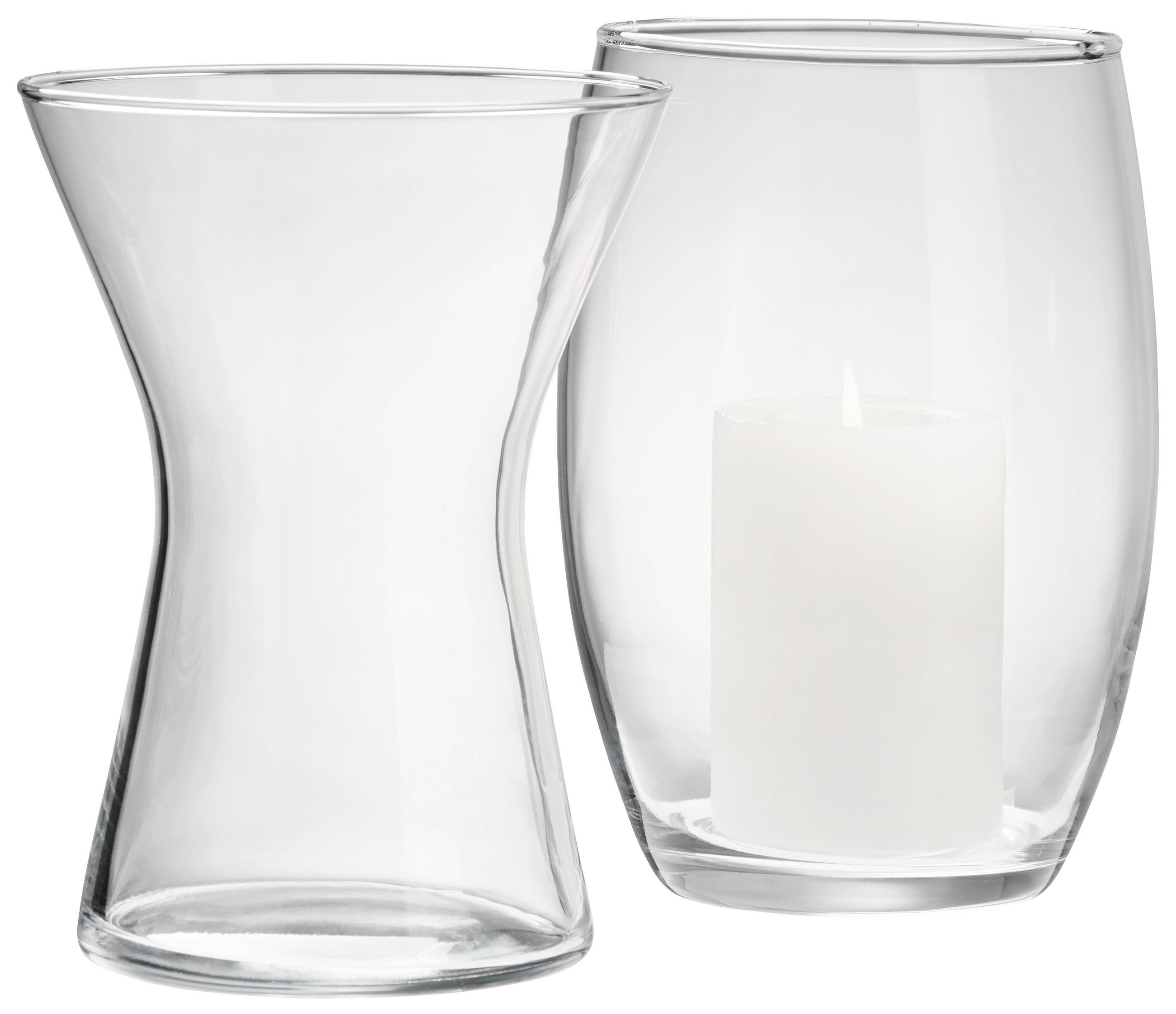 VASE 19,5 cm  - Transparent, Basics, Glas (14/19cm) - Ambia Home