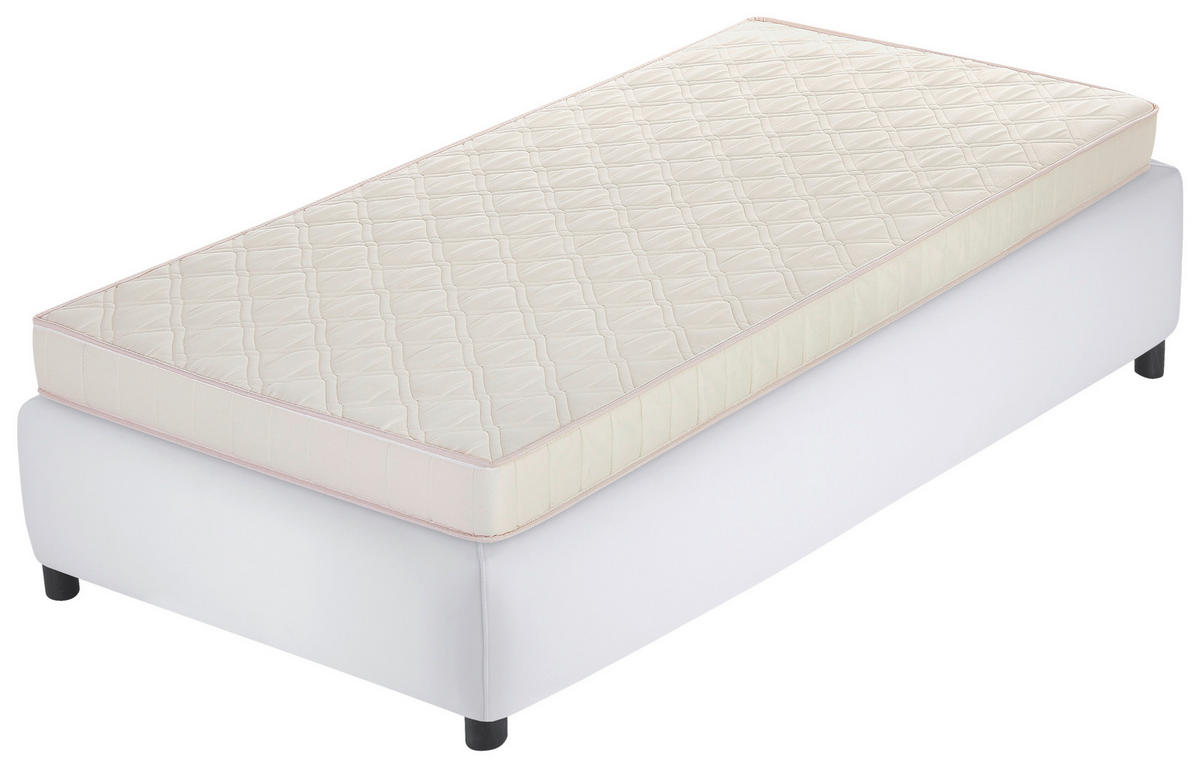 KALTSCHAUMMATRATZE 90/200 cm, Höhe ca.: 13 cm, H2 + H3 = mittel + fest,  - Weiß, Basics, Textil (90/200cm) - P & B