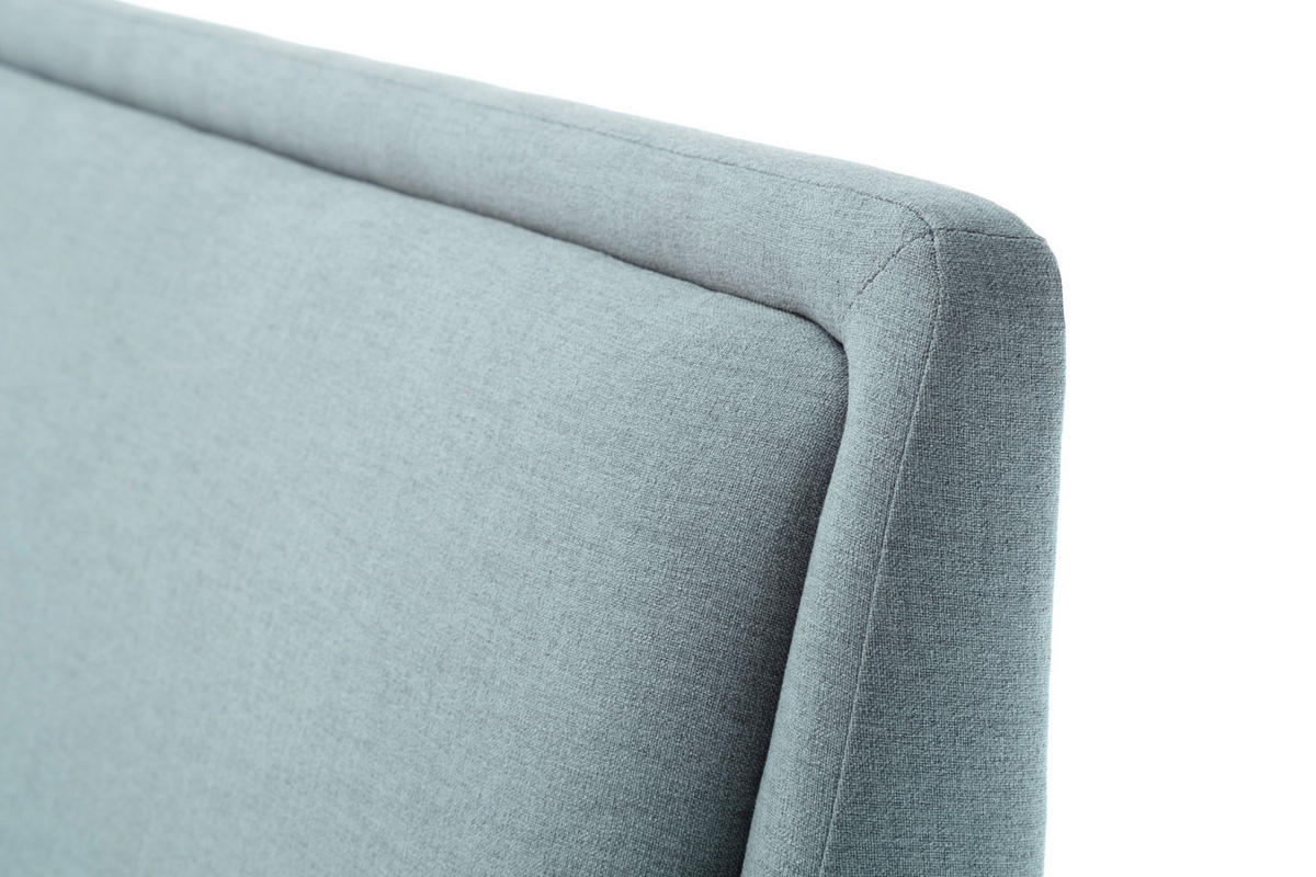 POLSTERBETT 140/200 cm  in Hellblau  - Schwarz/Hellblau, KONVENTIONELL, Holz/Textil (140/200cm) - Livetastic