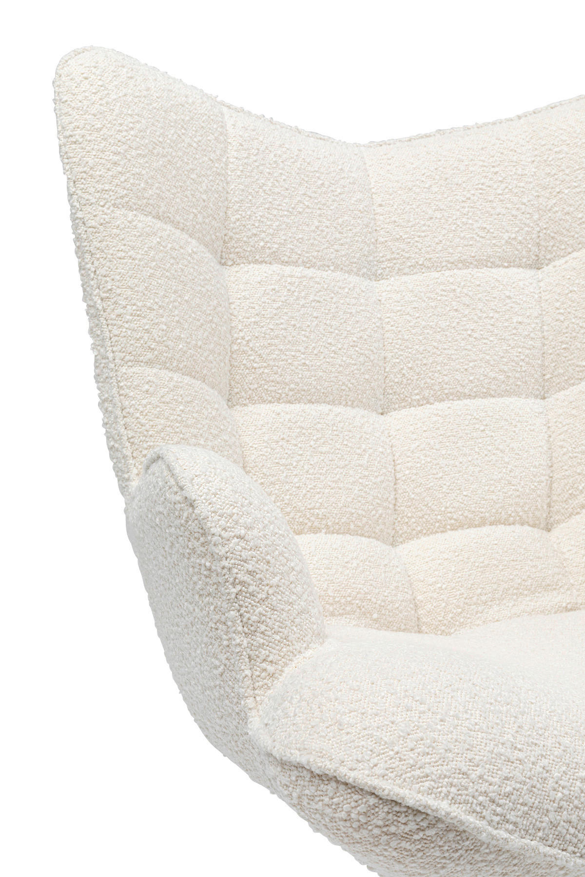 SESSEL Bouclé Beige    - Beige/Schwarz, Design, Textil/Metall (82/95/73cm) - Kare-Design