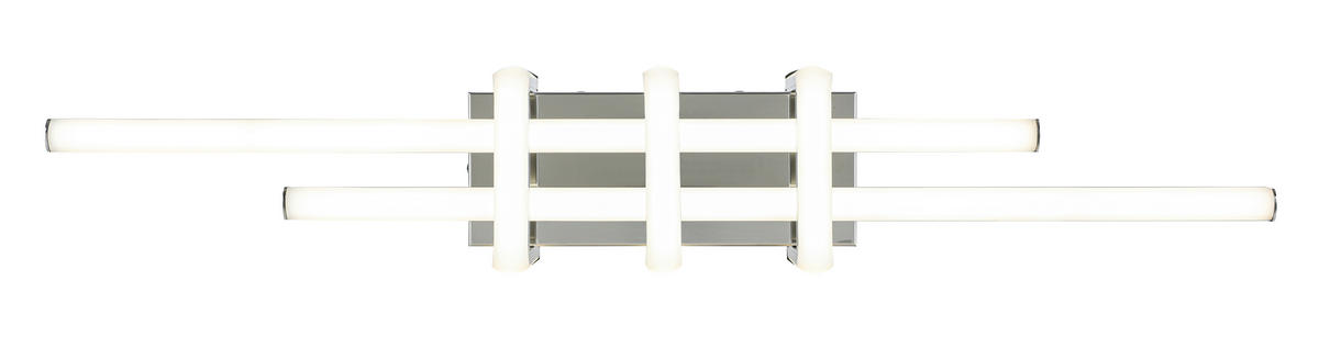DECKENLEUCHTE 18 W    62/10,5/8 cm  - Chromfarben, Trend, Kunststoff/Metall (62/10,5/8cm) - Collett's Monde