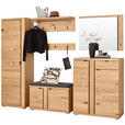 GARDEROBE 6-teilig  in 271/196/38 cm  - Wildeiche, Natur, Glas/Holz (271/196/38cm) - Linea Natura