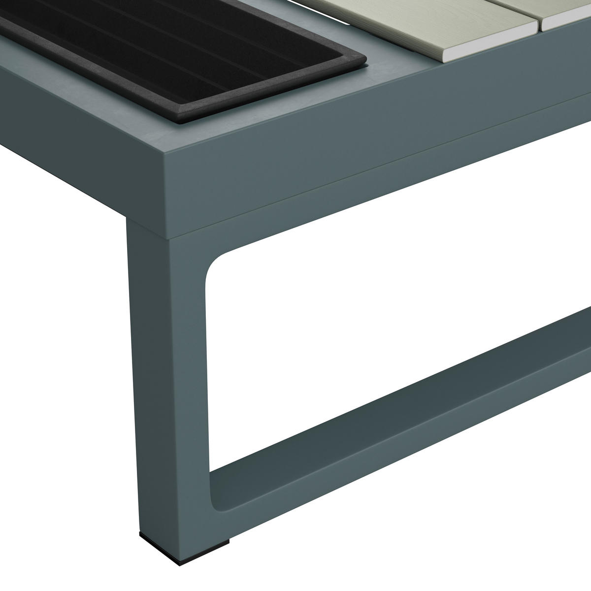 LOUNGEGARNITUR Aluminium  - Dunkelgrau/Beige, MODERN, Textil/Metall - Ambia Garden