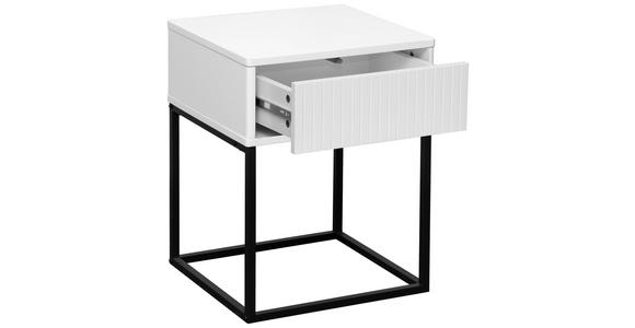 NACHTKÄSTCHEN 40/52/38,5 cm  in Schwarz, Weiß  - Schwarz/Weiß, Design, Holzwerkstoff/Metall (40/52/38,5cm) - Carryhome