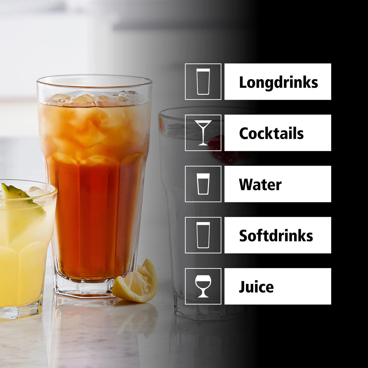 GLÄSERSET GIBRALTAR  12-teilig  - Klar, Basics, Glas (8,5/16cm)