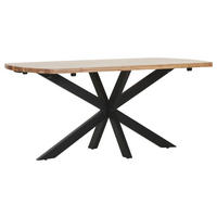 JEDÁLENSKÝ STÔL, čierna, farba akácie, 175/90/78 cm - čierna/farba akácie, Natur, kov/drevo (175/90/78cm) - Livetastic
