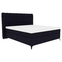 BOXSPRINGBETT 140/200 cm  in Schwarz  - Schwarz, Design, Textil/Metall (140/200cm) - Boxxx