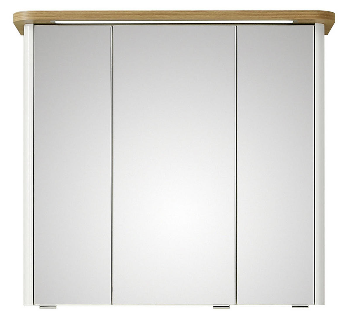 TÜKRÖS SZEKRÉNY 80/72/20 cm  - króm/tölgyfa, Konventionell, faalapú anyag/Üveg (80/72/20cm) - Xora