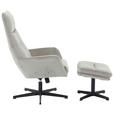 RELAXSESSELSET in Metall, Textil Grau, Schwarz  - Schwarz/Grau, Design, Textil/Metall (74/108/84cm) - Hom`in