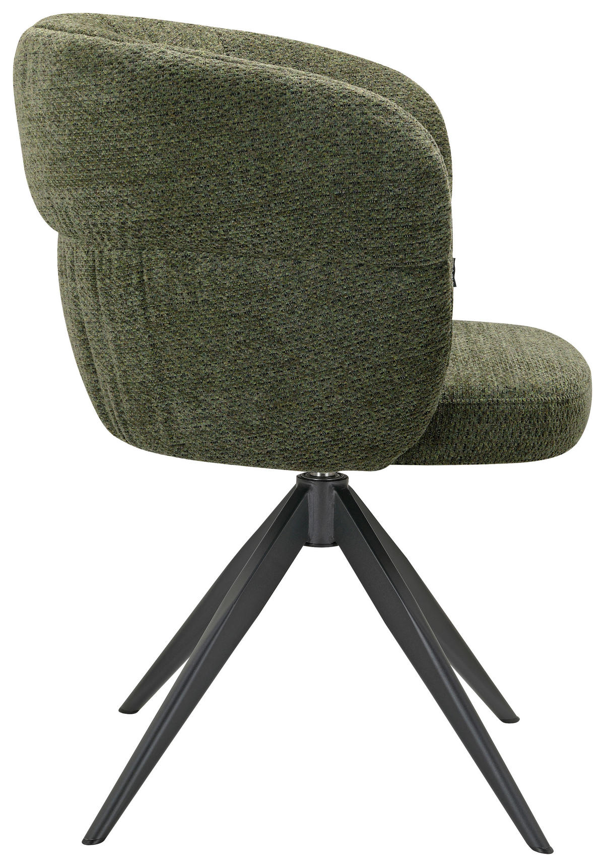 ARMLEHNSTUHL  in Eisen Chenille  - Schwarz/Olivgrün, Design, Textil/Metall (63,5/81,5/61cm) - Novel