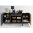 SIDEBOARD Quadra Quadra Eichefarben, Dunkelgrau  210/86/47 cm  - Eichefarben/Dunkelgrau, Design, Holzwerkstoff (210/86/47cm) - Ambiente