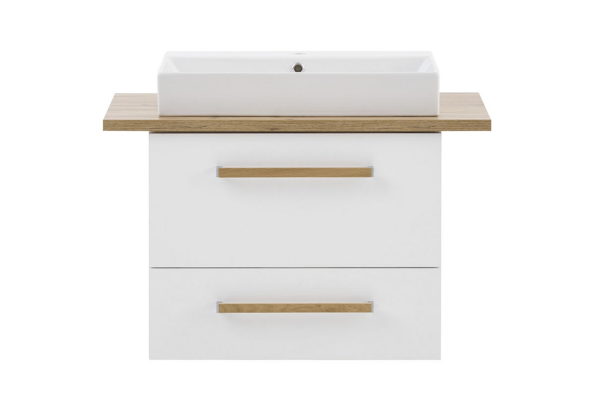 SKRINKA S UMÝVADLOM, biela, biela, farba duba, 102,2/61,5/50 cm - biela/farba duba, Konventionell, kov/drevo (102,2/61,5/50cm) - Stylife
