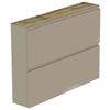HÄNGESCHUHSCHRANK Taupe, Eichefarben  - Taupe/Eichefarben, Design, Holzwerkstoff (110/82/22cm) - Moderano