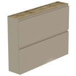 HÄNGESCHUHSCHRANK 110/82/22 cm  - Taupe/Eichefarben, Design, Holzwerkstoff (110/82/22cm) - Moderano