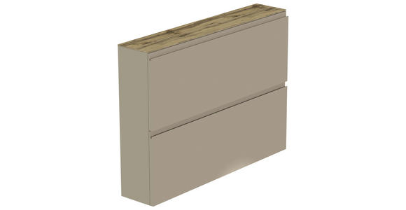 HÄNGESCHUHSCHRANK 110/82/22 cm  - Taupe/Eichefarben, Design, Holzwerkstoff (110/82/22cm) - Moderano