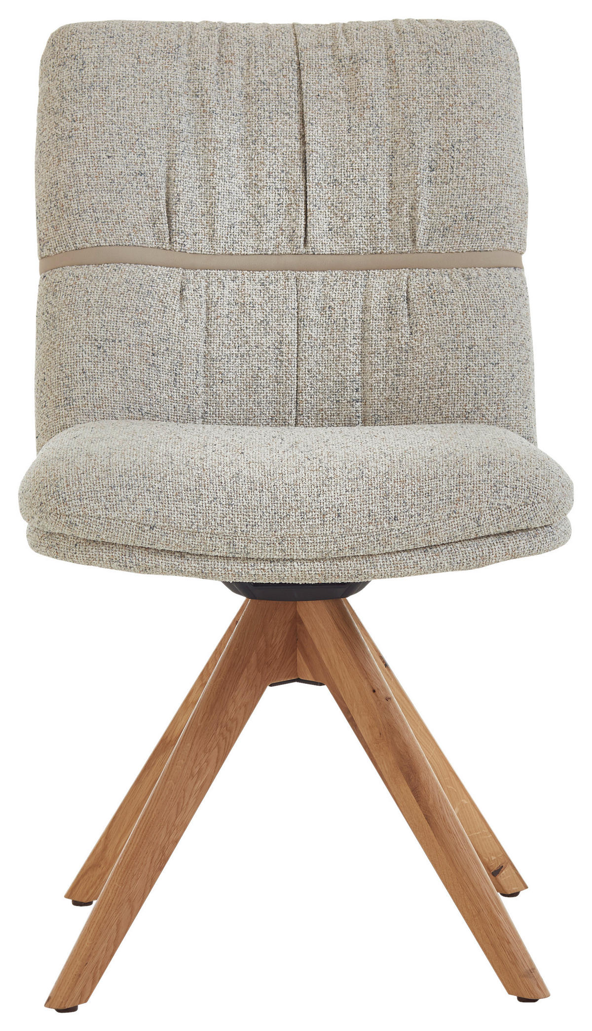 STUHL  Typenauswahl, Sitzfläche 360° drehbar, Gestellauswahl, automatische Rückholfunktion Mikrofaser  Naturfarben  - Eichefarben/Naturfarben, Design, Holz/Textil (49/86/63cm) - Valdera