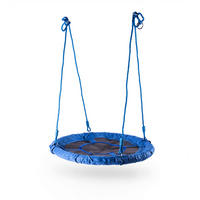 NESTSCHAUKEL 90/140 cm Blau, Schwarz  - Blau/Schwarz, Basics, Kunststoff/Metall (90/140cm)