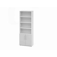 AKTENSCHRANK Grau, Weiß  - Weiß/Grau, Basics, Holzwerkstoff (80/215,6/41,7cm) - Venda