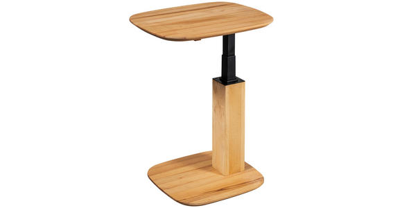 BEISTELLTISCH 50/40/48-67 cm Buche Hartholz Buchefarben rechteckig  - Buchefarben, Design, Holz (50/40/48-67cm) - Linea Natura