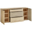 SIDEBOARD 180/85/40 cm  - Buchefarben/Schwarz, KONVENTIONELL, Holzwerkstoff/Kunststoff (180/85/40cm) - Venda