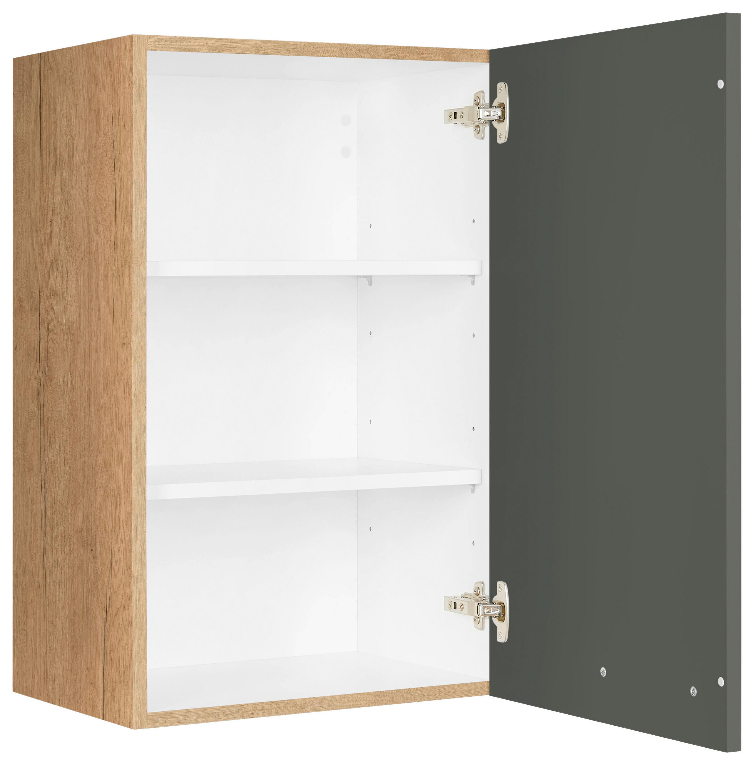 KÜCHENOBERSCHRANK 45/72/35 cm  in Grün, Eichefarben  - Eichefarben/Schwarz, MODERN, Holzwerkstoff/Metall (45/72/35cm) - Nobilia