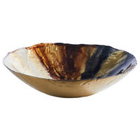 DEKOSCHALE - Goldfarben/Schwarz, Design, Glas (32,5cm) - Ambia Home