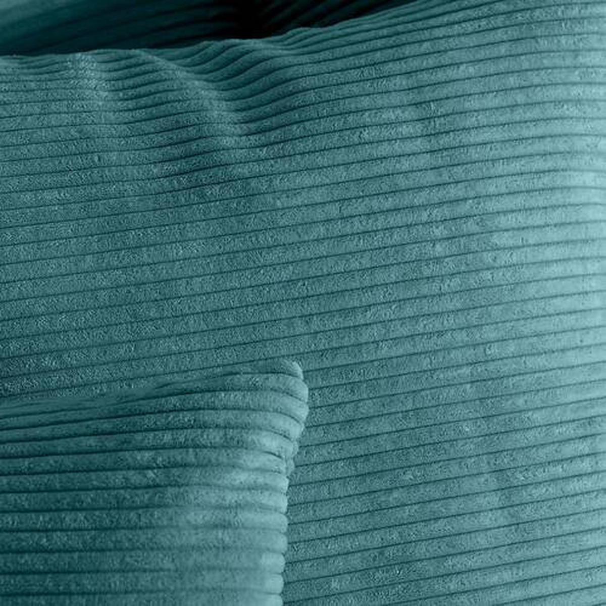 XXL-SESSEL in Cord Petrol  - Petrol/Schwarz, Romantik / Landhaus, Holz/Textil (125/100/140cm) - Landscape
