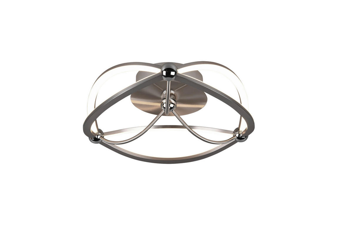 LED-TAKLAMPA Charivari 41/14 cm  - nickelfärgad, Design, metall (41/14cm) - Trio Leuchten