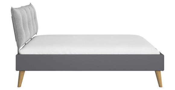 BETT 140/200 cm  in Grau  - Wildeiche/Grau, Design, Holz/Holzwerkstoff (140/200cm) - Carryhome